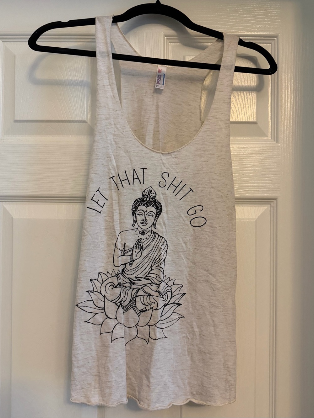 Women’s Grey Graphic Tank - Let That Shit Go